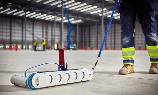 Floor Flatness Testing a Large Warehouse