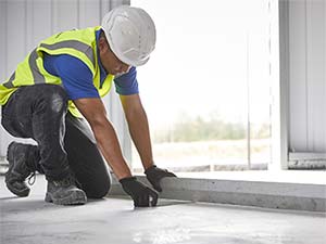 Straight Edge Test on Warehouse Floor
